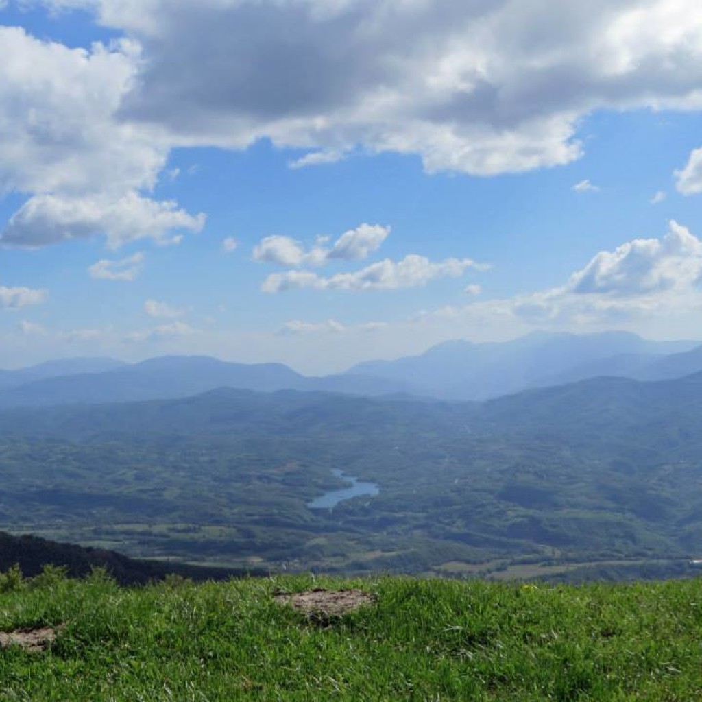 salita verso macera della morte: il panorama