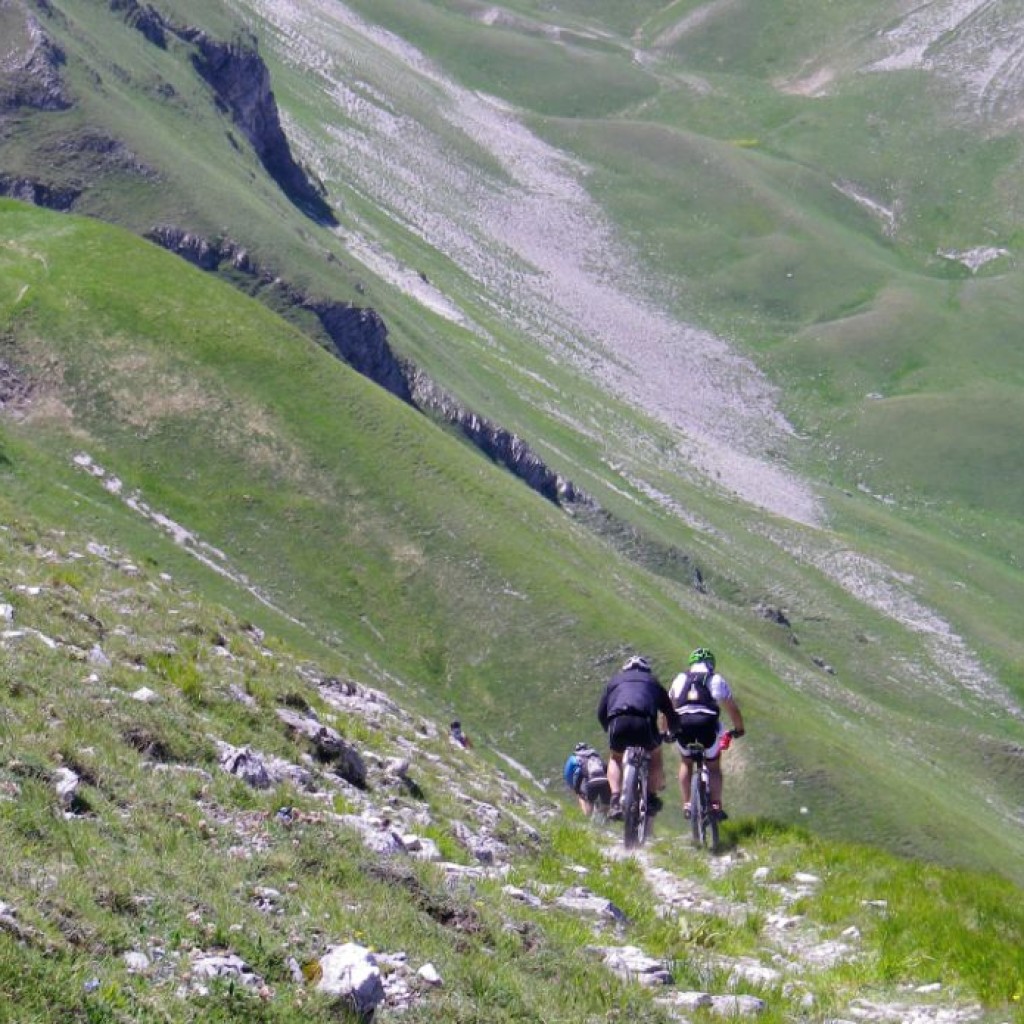 discesa nell'alta val di panico
