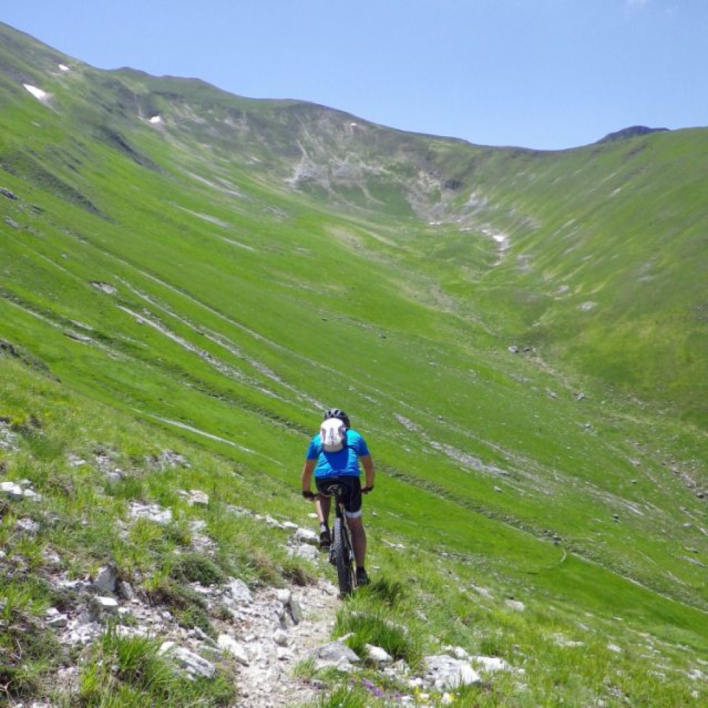 discesa nell'alta val di panico