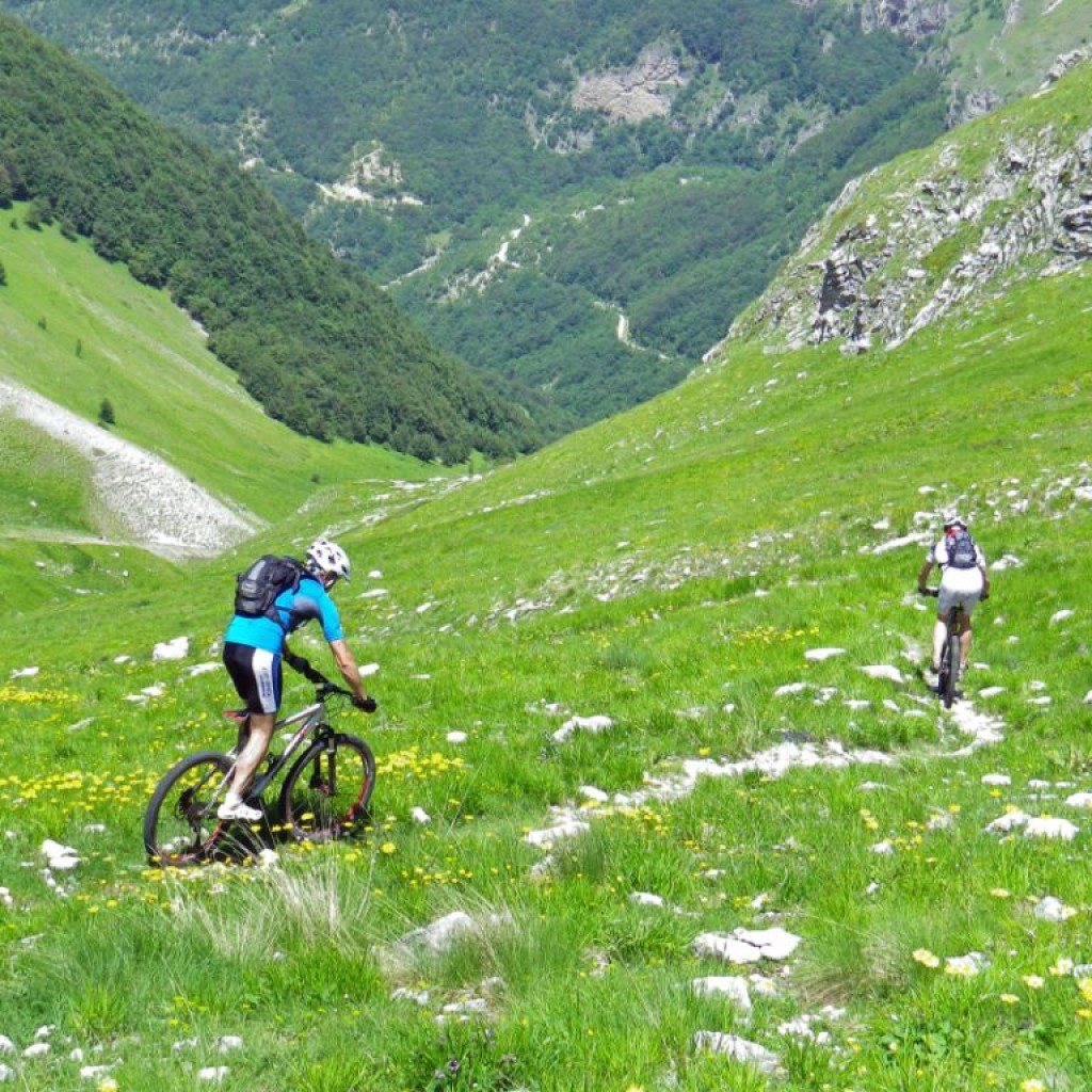 discesa nell'alta val di panico