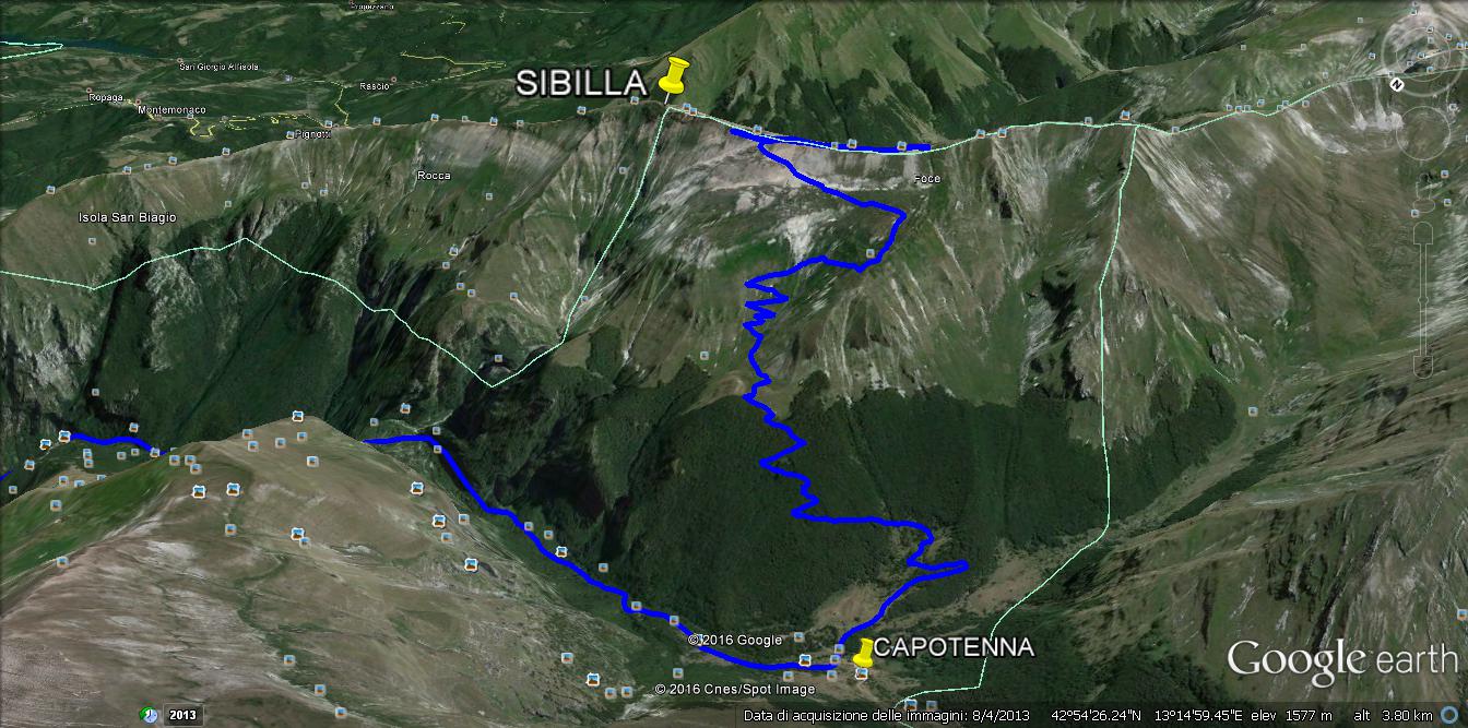 sentiero n. 11: dalla vetta della sibilla alle gole dell'infernaccio