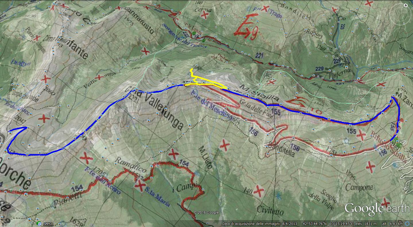 sentieri vietati gruppo della sibilla, cimavallelunga e porche